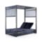 Dune Navy Outdoor Double Chaise Lounge with Canopy + Reviews | Crate ...