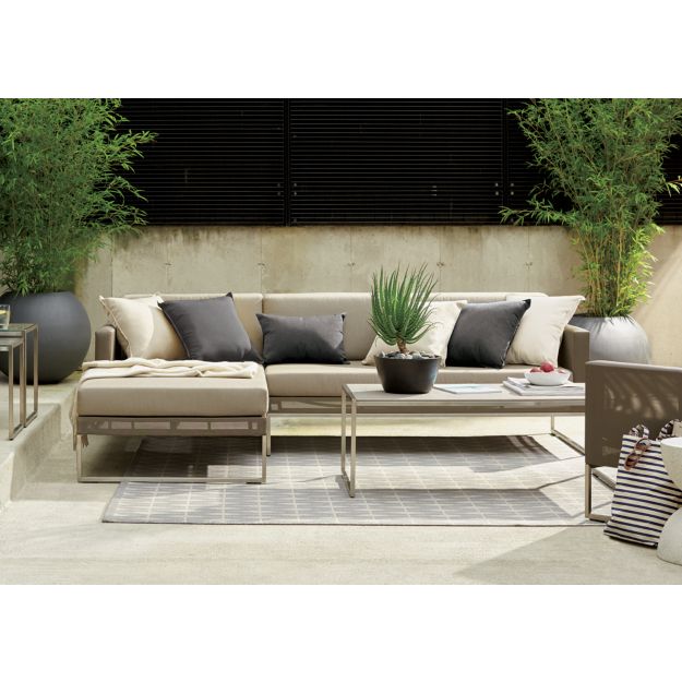 Sunbrella Charcoal Outdoor Lumbar Pillow in Outdoor Pillows + Reviews Crate and Barrel