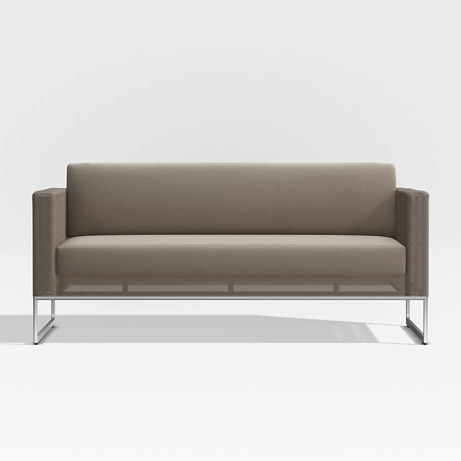 Dune Taupe Sofa with Sunbrella Cushions + Reviews Crate