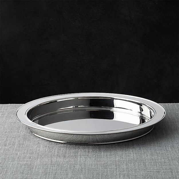 Easton Stainless Steel Serving Tray | Crate and Barrel