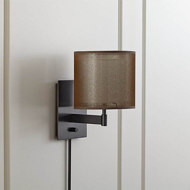 Eclipse Antiqued Bronze Wall Sconce | Crate and Barrel