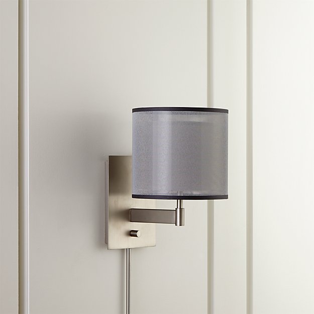 Eclipse Silver Wall Sconce | Crate and Barrel