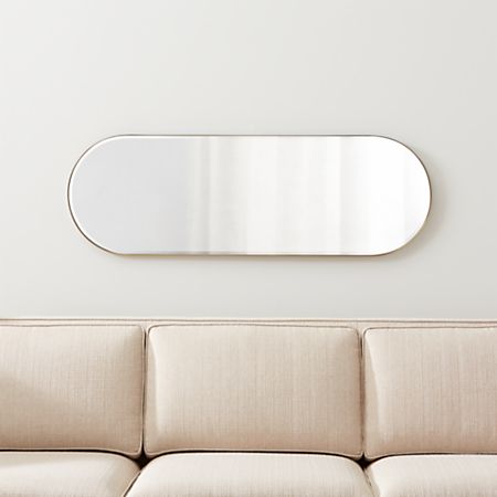 Edge Brass Capsule Mirror Reviews Crate And Barrel
