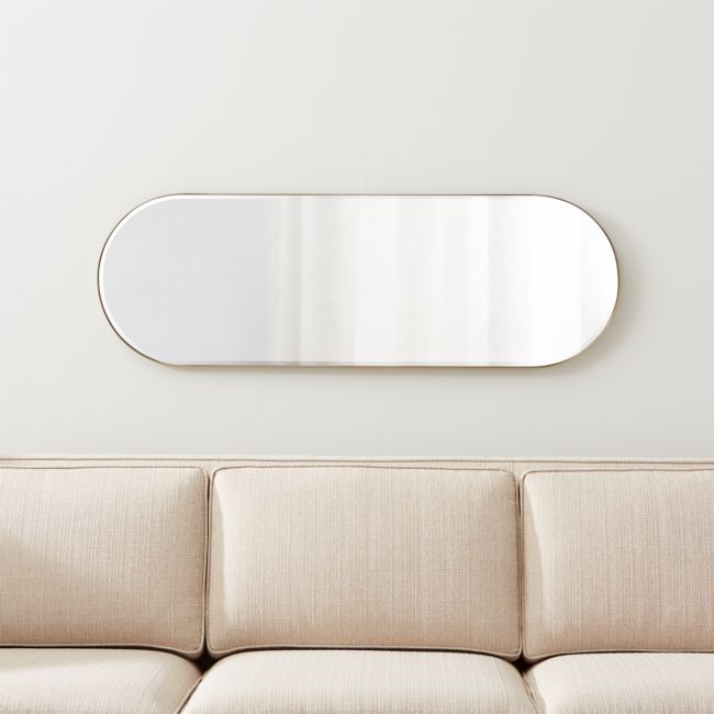 Online Designer Bedroom Edge Brass Capsule Mirror