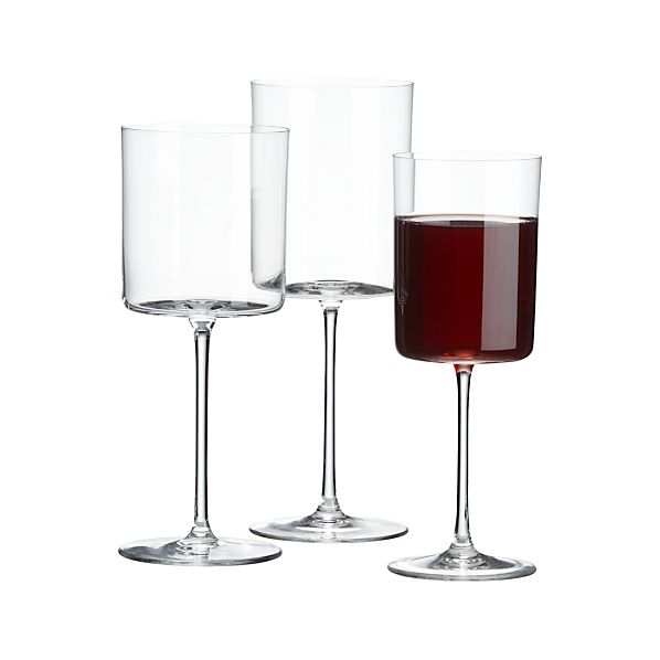 Edge Square Wine Glasses Crate And Barrel