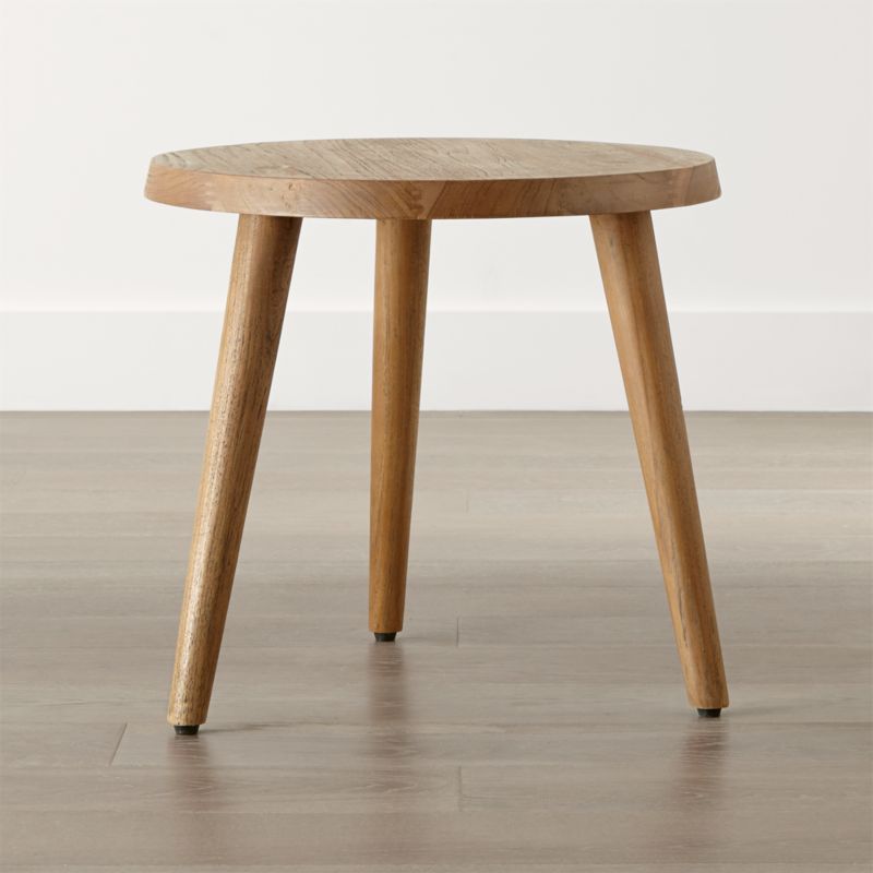 Edgewood Round Side Table + Reviews Crate and Barrel
