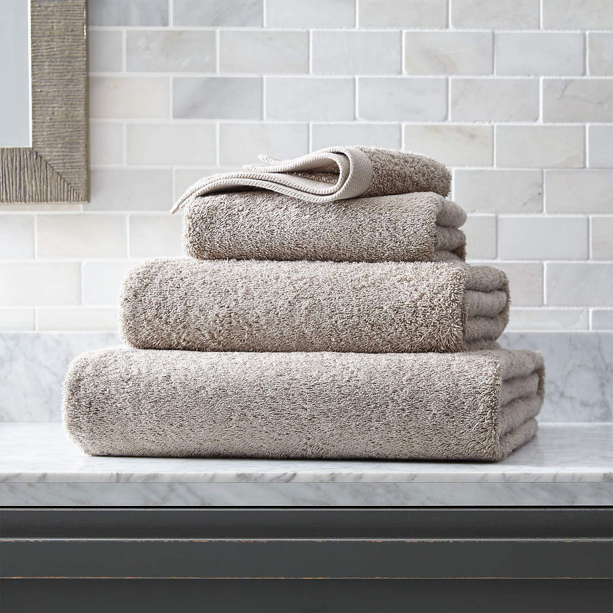 Egyptian Cotton Stone Bath Towels Crate And Barrel