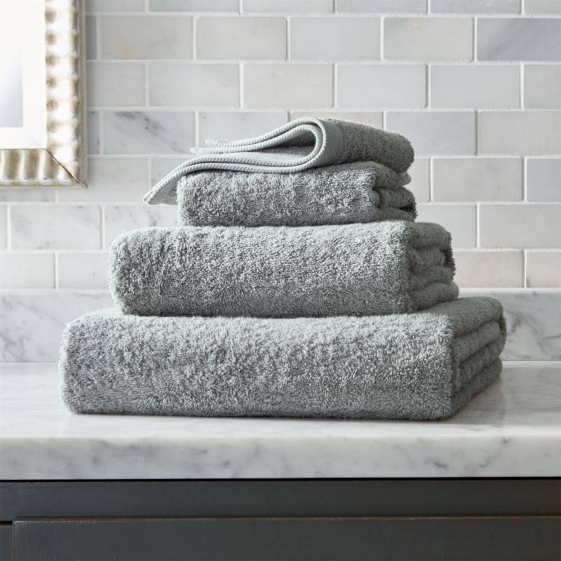 grey towels