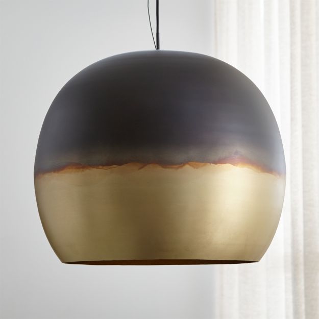 Cage Brass Globe Pendant Light 