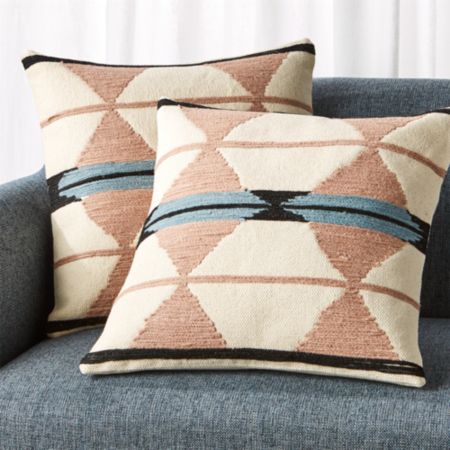 Elda Pink Pattern Pillows 20 Set Of 2 Crate And Barrel