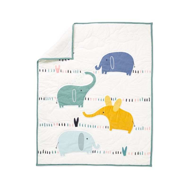 Elephant Crib Quilt Crate and Barrel