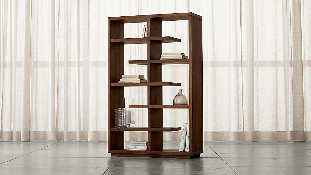 Elevate Walnut 68 Bookcase Crate And Barrel Elevate Walnut 68 Bookcase