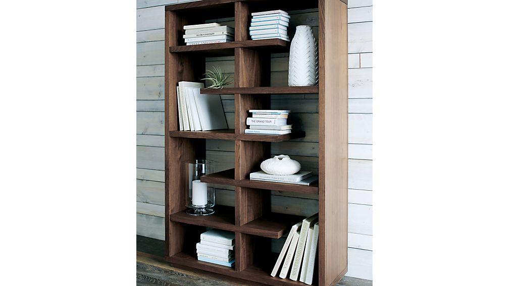 Elevate Walnut 68 Bookcase Crate And Barrel Elevate Walnut 68 Bookcase