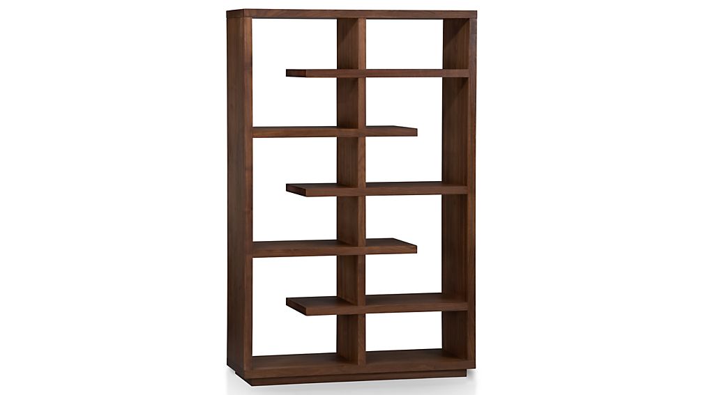Elevate Walnut 68 Bookcase Crate And Barrel Elevate Walnut 68 Bookcase