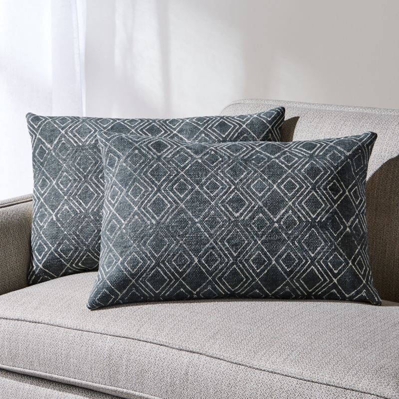 charcoal grey lumbar pillow