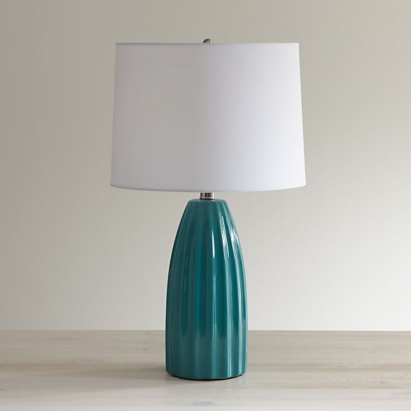 Ella Aqua Table Lamp in Table & Desk Lamps | Crate and Barrel