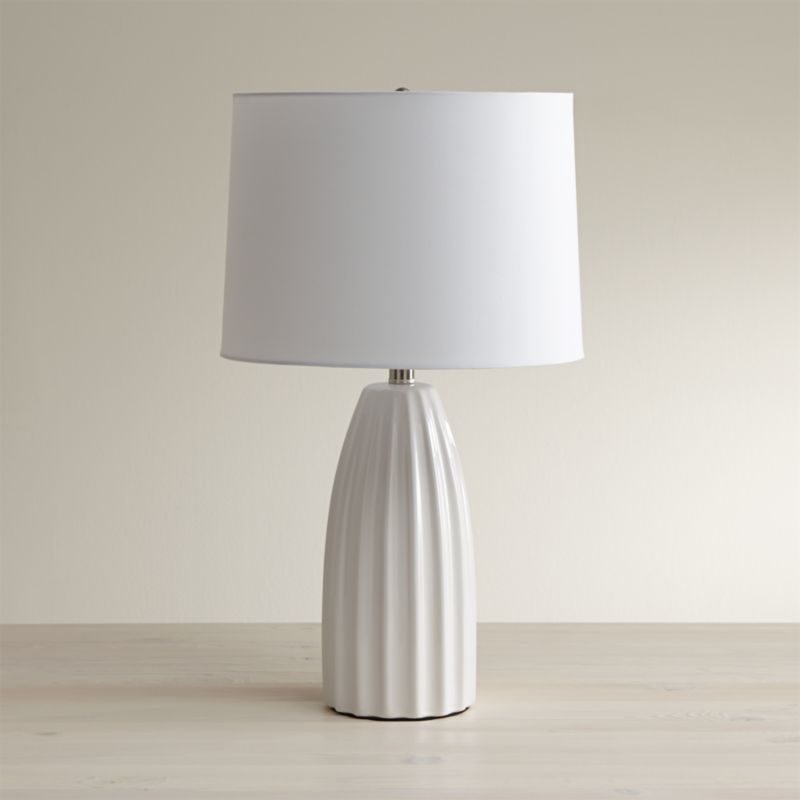 white textured table lamp