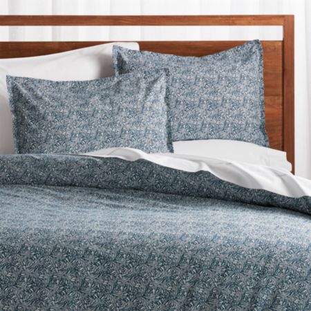 Ellio Blue Organic Duvet Covers And Pillow Shams Crate And