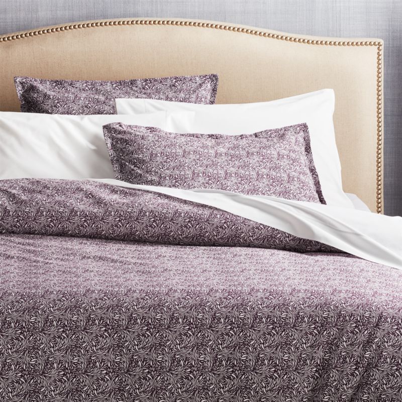 Ellio Plum Organic Duvet Covers And Pillow Shams Crate And Barrel