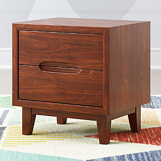 Mid Century Modern Furniture Crate And Barrel Kids Ellipse Mid Century Walnut Nightstand