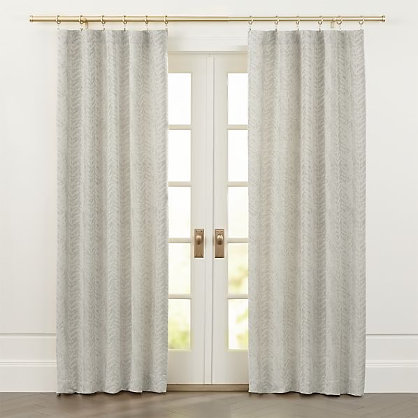 Ellis Leaf Pattern Curtain Panel 50x84 Reviews Crate And Barrel