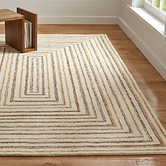 Contemporary Area Rugs For A Cozy Living Room Crate And Barrel Ellwood Wool Blend Loop Rug