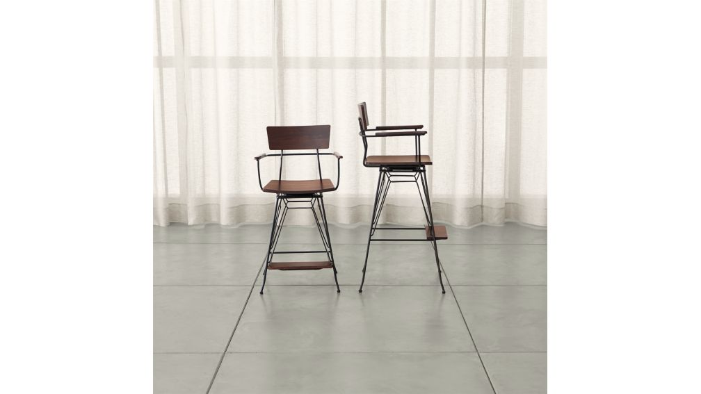 Elston Swivel Bar Stools Crate and Barrel