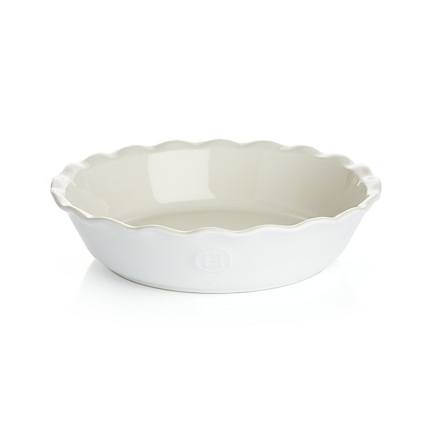 Emile Henry Modern Classic Sugar White Pie Dish | Crate and Barrel