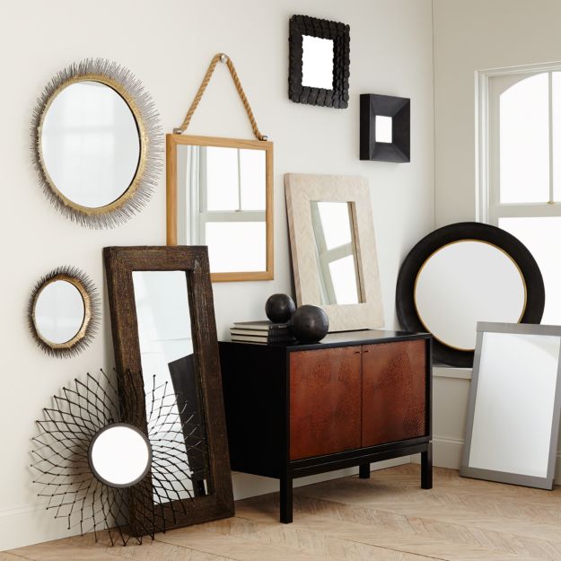 Dahlia Round Wall Mirror | Crate and Barrel