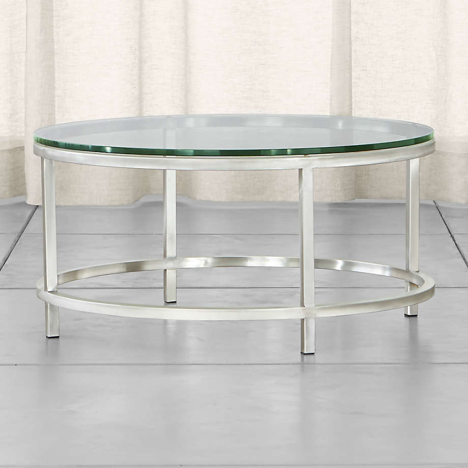 Era Round Glass Coffee Table + Reviews Crate and Barrel