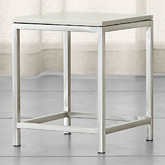 Era Limestone Square Side Table