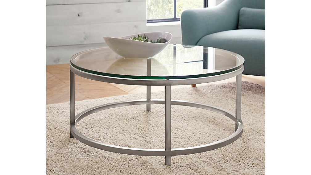 Era Round Glass Coffee Table Crate and Barrel