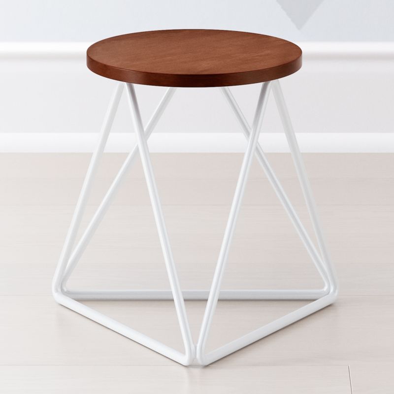 Eric Trine White Kids Stool + Reviews Crate and Barrel