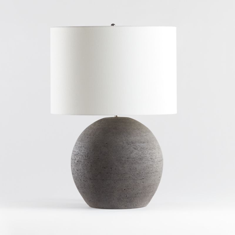 gray table lamp