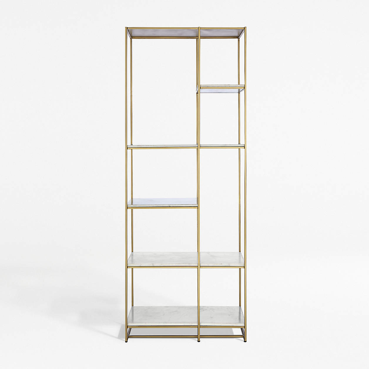 Estelle Brass and Marble Bookcase