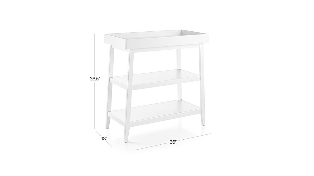 Ever Simple White Changing Table + Reviews Crate and Barrel