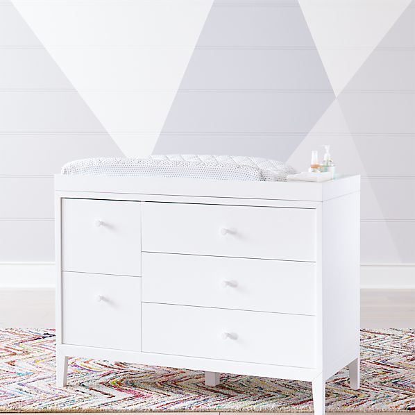 Ever Simple White Changing Table Topper Crate And Barrel Canada