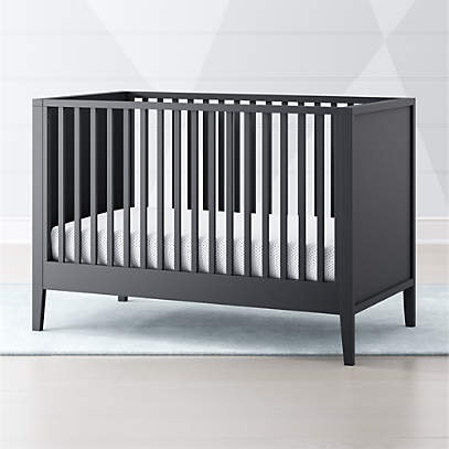 charcoal grey crib