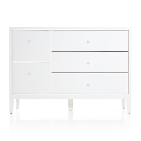 Kids Ever Simple White Wide Dresser Reviews Crate And Barrel