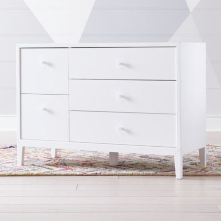 Kids Ever Simple White Wide Dresser Crate And Barrel