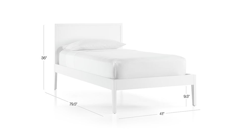 Ever Simple White Twin Bed + Reviews Crate and Barrel