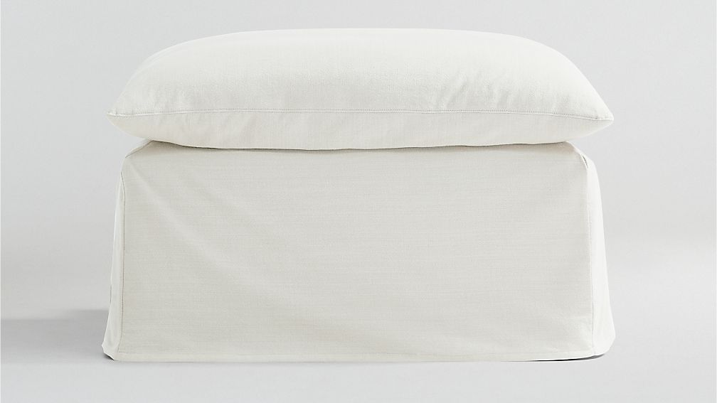 Ever Cocktail Ottoman Slipcover Only Crate and Barrel
