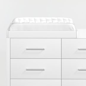 Image of Ever Simple White Wood Baby Changing Table Topper