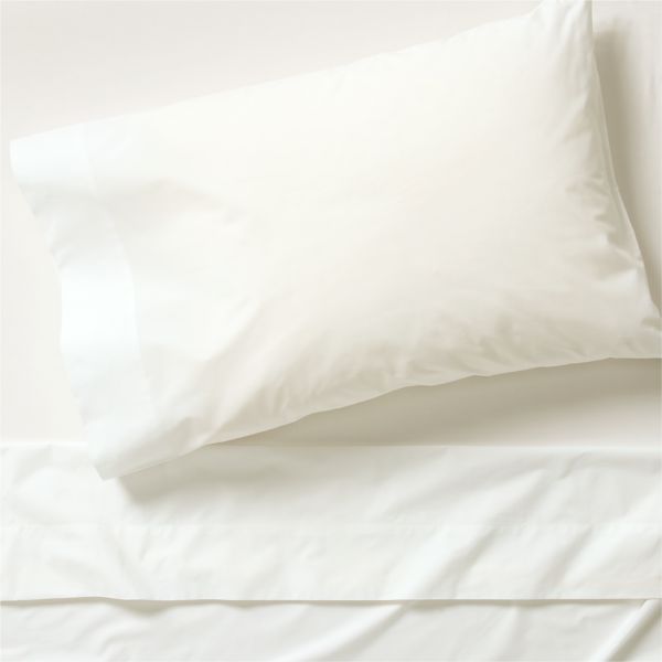 Everyday Organic Cotton Percale White Twin/Twin XL Bed Sheet Set