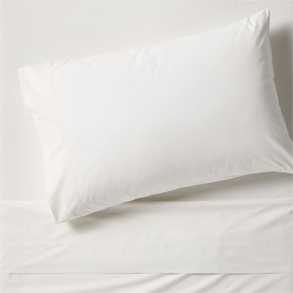 Everyday Snuggle Brushed Organic Cotton Percale Pampas Ivory Kids Twin Sheet Set