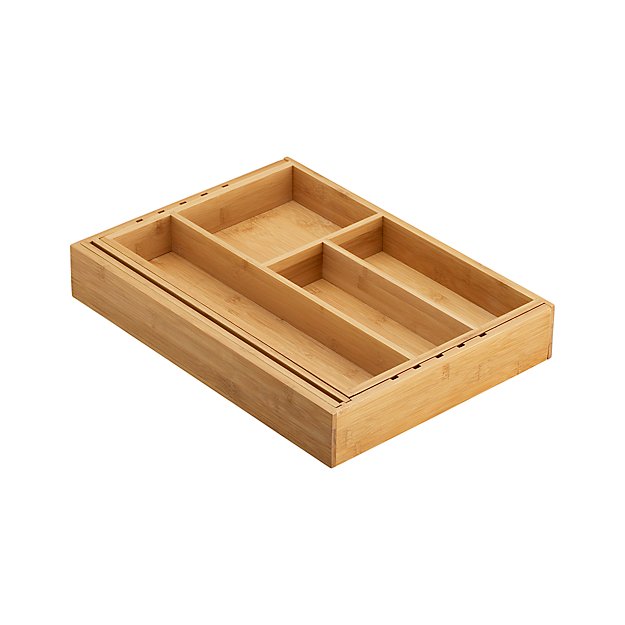 Expandable Bamboo Gadget Tray | Crate and Barrel