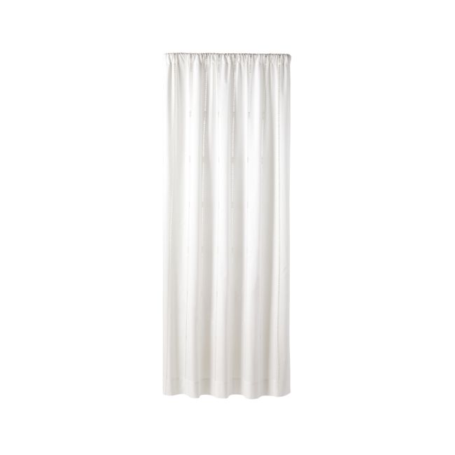 Online Designer Combined Living/Dining Eyelet White Curtain Panel 50
