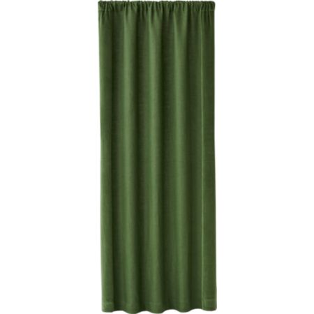 Ezria Green Linen Curtain Panel 48 X84 Reviews Crate And Barrel