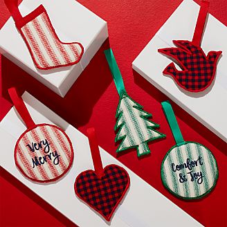 Fabric Christmas Ornaments Set Of 6 Fabric Christmas Ornaments Set Of 6