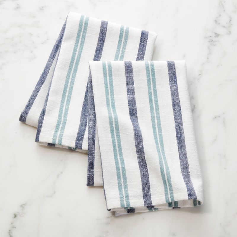 striped dish towels